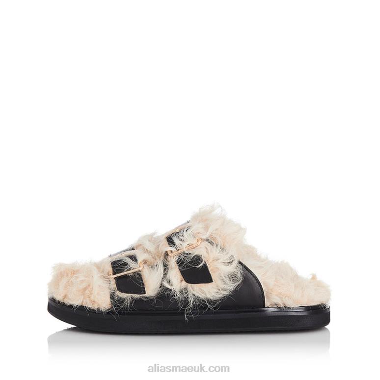 Alias Mae Patti Black/Natural Shearling/Leather 0J8N154