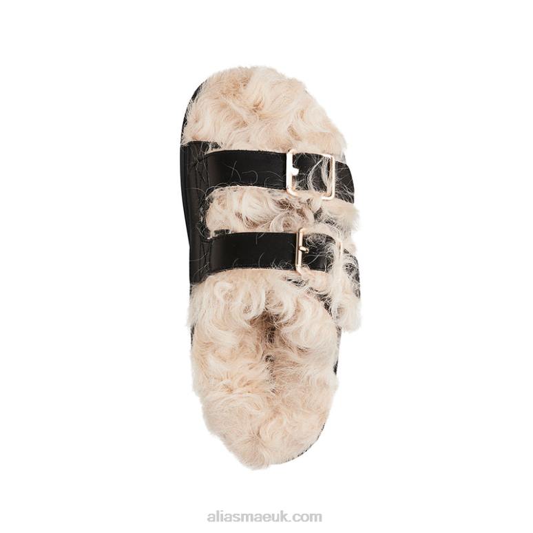 Alias Mae Patti Black/Natural Shearling/Leather 0J8N154