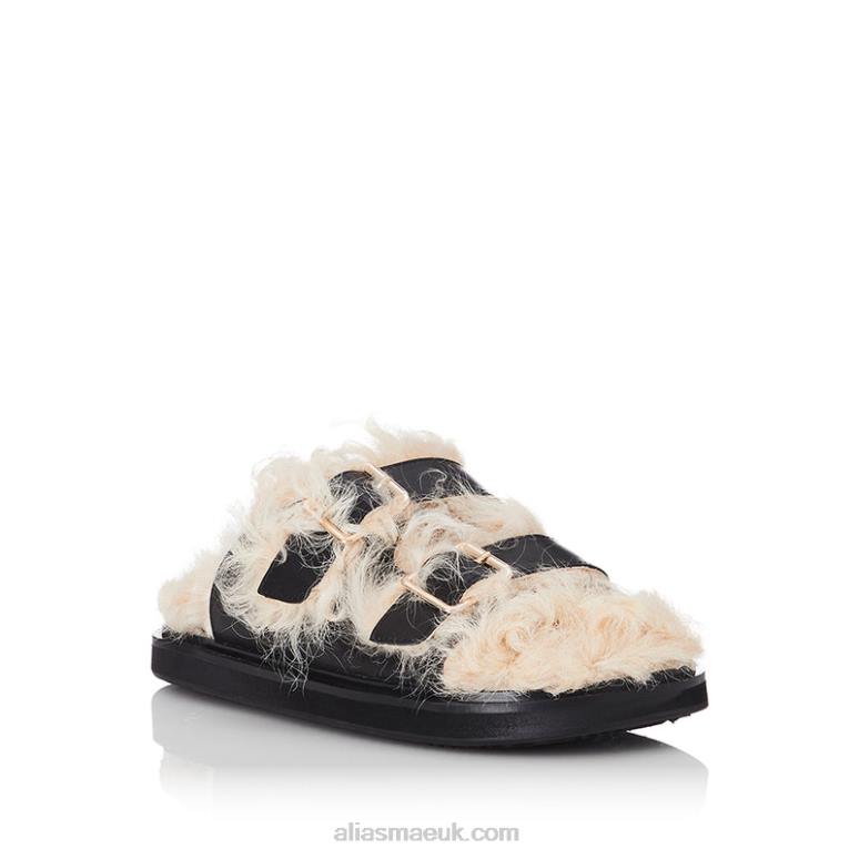 Alias Mae Patti Black/Natural Shearling/Leather 0J8N154